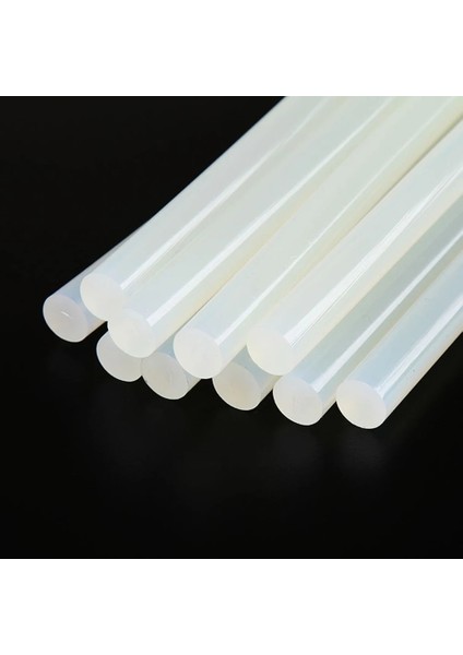 10 Adet 11X270MM 10 Adet Sıcakta Eriyen Tutkal Çubuğu 11*270MM Beyaz Şeffaf Şerit Süper Güçlü Yapışkan Tutkal Tabancası Zanaat (Yurt Dışından)