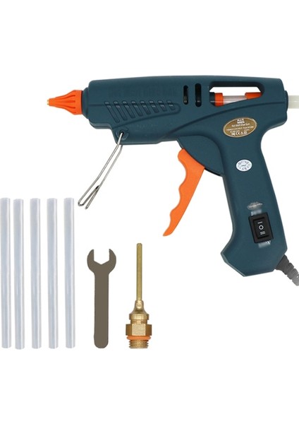 Tutkal Tabancası 1.5X55MM 100 W, Au Sıcak Tutkal Tabancası 50 W/150 W 100 W Bakır Meme 11MM Tutkal Çubukları Ev Zanaat Dıy Yapıştırıcı Sıcak Tabanca Alet Çantası (Yurt Dışından)