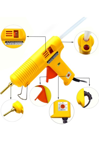 Stil 5 150W, Ab 150W Sıcak Tutkal Tabancası 11MM Çubuk Tutkal Endüstriyel Ayarlanabilir Sıcaklık Tabancaları Termo Ab/abd Tutkal Tabancası Isı Sıcaklığı Dıy Aracı (Yurt Dışından)