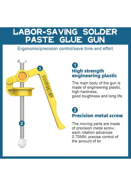 Yükseltilmiş C Lehim Pastası Güçlendirici Emek Tasarrufu Sağlayan Lehim Yağı Yeşil Tutkal Itme Çubuğu Lehim Pastası Tutkal Ekstruder Kurulu Tamir Lehimleme Aksesuarları (Yurt Dışından)