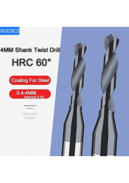 D3.9X15XD4X50L Karbür Alaşımlı Matkap Tungsten Çelik Sert Paslanmaz Büküm Ucu D4MM Shank Mikro Çaplı Katı Monolitik Metal Matkap Cnc Makinesi (Yurt Dışından)