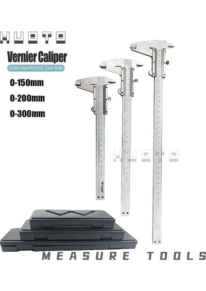 0-200MM 0-150MM/200MM/300MM Metal Kumpas Yüksek Karbonlu Çelik Sürmeli Kumpaslar Mikrometre Cetvel Derinlik Ölçme Aracı Ölçer Enstrüman (Yurt Dışından) fırsatları