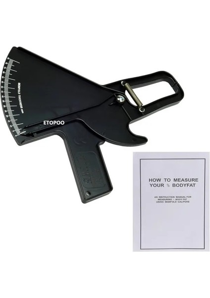 Siyah Profesyonel Ince Kılavuz Kaliper Vücut Yağ Kaliper Deri Kıvrımlı Kumpas Vücut Kumpas Vücut Yağ Test Cihazı Plicometros (Yurt Dışından)