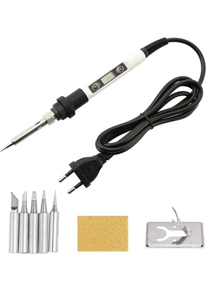 Beyaz Set-2 110V Abd Plug Elektrikli Havya 80W Ayarlanabilir Sıcaklık Havya LCD 220V/110V Havya Aracı (Yurt Dışından)