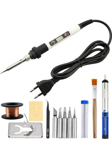 Beyaz Set-2 110V Abd Plug Elektrikli Havya 80W Ayarlanabilir Sıcaklık Havya LCD 220V/110V Havya Aracı (Yurt Dışından)