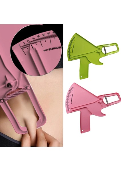 Pembe 80MM Vücut Yağ Kumpas Abs Pembe/yeşil Adipometre Skinfold Ölçümü 11*9.4*1.2 Inç Ağırlık Ölçme Cihazı Ölçme Araçları (Yurt Dışından) fiyatları