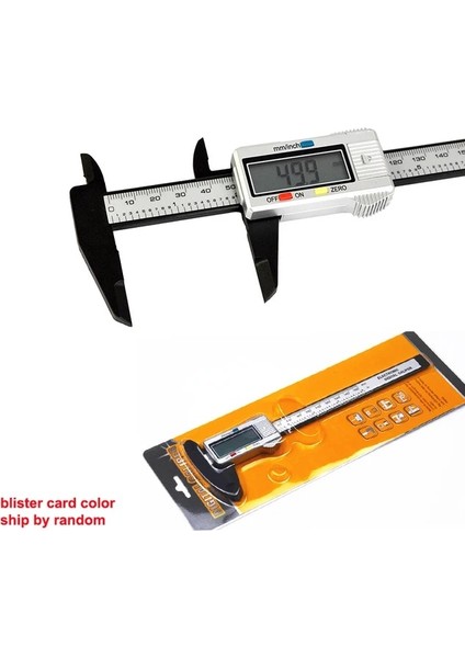 Karbon Fiber 0-150MM/6" Metal Kasa Dijital Kalıper Sürgülü Kumpas Paslanmaz Çelik Dijital Kumpas Karbon Fiber Dijital Gösterge Mikrometer (Yurt Dışından)