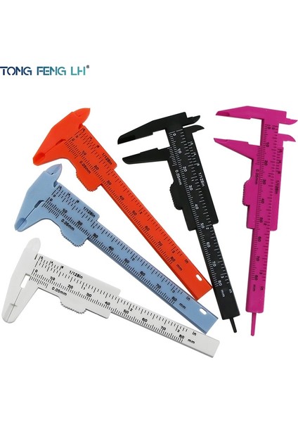 B 1 Adet 0-80MM Çift Kurallı Ölçekli Plastik Sürmeli Kumpas Öğrenci Kadranlı Gösterge Mikrometre Ölçüm Cetveli Iç Çapı Derinlik Ölçer (Yurt Dışından)