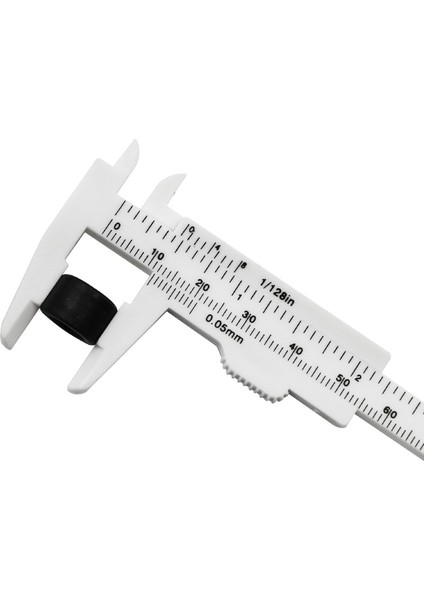 B 1 Adet 0-80MM Çift Kurallı Ölçekli Plastik Sürmeli Kumpas Öğrenci Kadranlı Gösterge Mikrometre Ölçüm Cetveli Iç Çapı Derinlik Ölçer (Yurt Dışından)