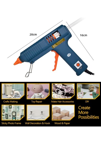 Meme 2.0X70MM Abd Sıcak Tutkal Tabancası 150W Sıcaklık Ayarlanabilir Tutkal Tabancası Uzun Meme 11MM Tutkal Çubukları Endüstriyel ve Dıy Zanaat Sıcak Eriyik Tabancası (Yurt Dışından) indirimleri
