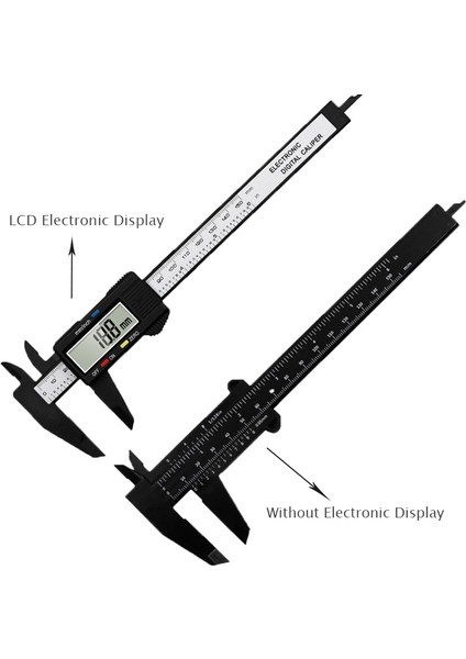 Hiçbir Dijital Kumpas 150MM 100MM Elektronik Dijital Kumpas Karbon Fiber Kadran Vernier Kumpas Ölçer Mikrometre Ölçme Aracı Dijital Cetvel (Yurt Dışından)