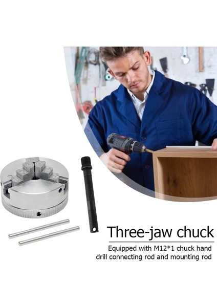 Ağaç Işleme 3 Çeneli Torna Chuck Kendini Merkezleme M12 Ahşap Kelepçe Makineleri Plaka Delik Matkap Tutucu Aksesuar Alet Seti (Yurt Dışından) modelleri