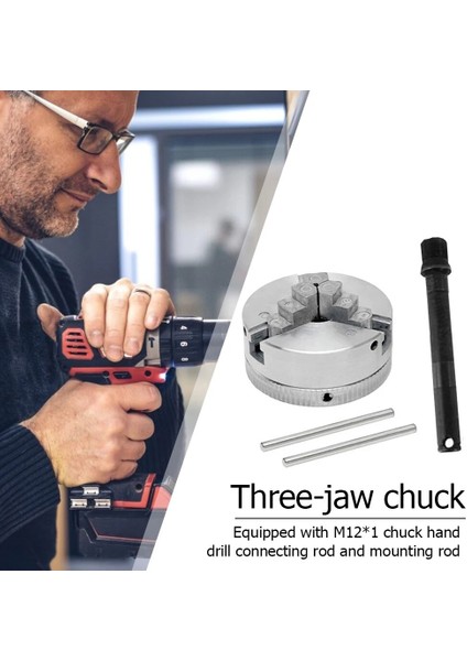 Ağaç Işleme 3 Çeneli Torna Chuck Kendini Merkezleme M12 Ahşap Kelepçe Makineleri Plaka Delik Matkap Tutucu Aksesuar Alet Seti (Yurt Dışından) fırsatları