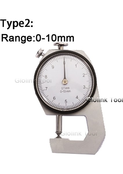 0-10MM Tpye2 Kalınlık Kadran Ölçer 0-20MM Deri Kalınlığı Metal Test Cihazı Ölçü Leathercraft Aracı Zanaat 0-10MM Ölçer (Yurt Dışından)