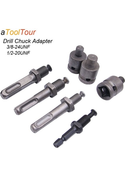 B Hex Shank 1/2"-20UNF / 3/8''-24UNF Darbeli Anahtar Için Yedek Adaptör Dönüştürme Matkap Chuck Adaptörü Sds-Plus Altıgen Soket Kare Dişi (Yurt Dışından)