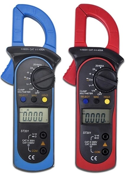Kırmızı Dijital Pens Metre Multimetre Ac/dc Gerilim Test Cihazı Akım Direnci Transistör Testi Çoklu Güç Ölçer Mavi/kırmızı 157A (Yurt Dışından)