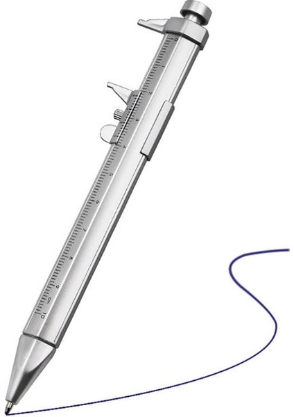 1 Adet 1-10 Adet Çok Fonksiyonlu Kumpas Kalem 0-100 Sürmeli Kumpas Silindiri Tükenmez 1.0mm Mavi Siyah Öğrenci Kırtasiye Ölçüm Araçları (Yurt Dışından)