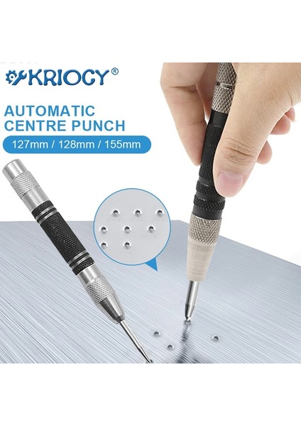 127MM Otomatik Merkez Zımbası Genel Otomatik Merkez Zımbası Ayarlanabilir Yaylı Metal Matkap Aracı Merkezi Delgeç Süper Güçlü (Yurt Dışından)