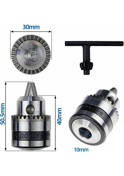 Chuck Adaptörü 12MM Mini Elektrikli Matkap Chuck 0.6mm Ila 6mm Için Adaptör ile B10 Konik Konnektör Çubuk Motor 775 795 895 Güç Aynası Bağlantı Çubuğu (Yurt Dışından) fırsatları