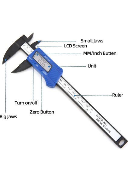 Kumpas Siyah 100 Dijital Sürmeli Kumpas Plastik Pakometre Dijital Cetvel Marangozluk Aletleri Kalibre Ölçme Aletleri Dijital Kumpaslar Derinlik Ölçerler (Yurt Dışından) fırsatları