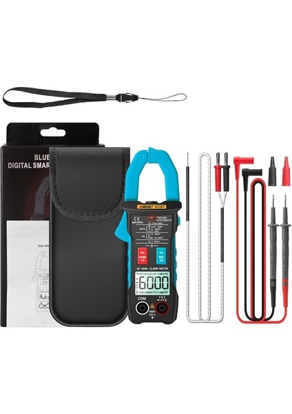 Mavi ST207 Dijital Bluetooth Uyumlu Profesyonel Bluetooth Uyumlu Pens Metre 6000 Sayım Dc/ac True Rms Multimetre Hz (Yurt Dışından)