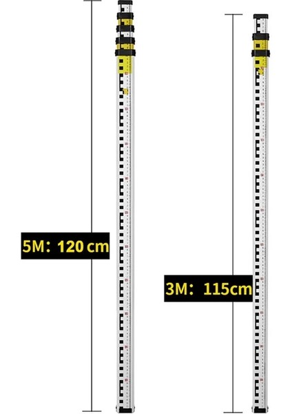 3 M 3 M/5 M Alüminyum Alaşımlı Kalınlaşmış Kule Cetvel Döner Seviye Çift Taraflı Geri Çekilebilir Cetvel Otomatik Optik Seviye Sutyen Kod Cetvel (Yurt Dışından) fırsatları