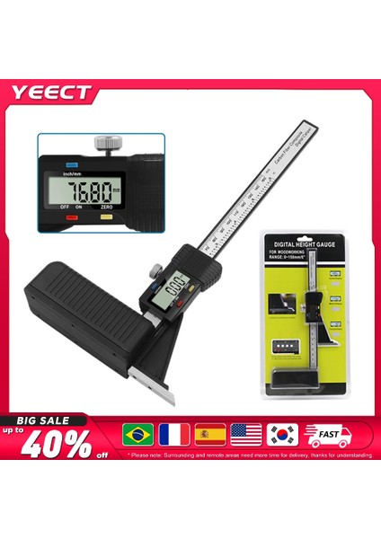 Siyah Kutu Ahşap Masa Markalama Cetveli 0-150MM Dijital Yükseklik Ölçer Elektronik Dijital Yükseklik Ölçer Sürmeli Kaliper Cetvel (Yurt Dışından) fiyatları