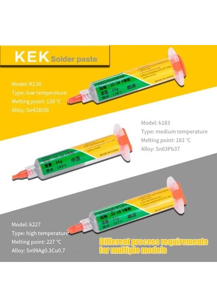SN62.8PB36.8AG0.4 Smd Ic Pcb Ekstruder Akı Lehim Pastası Tutkal Ekstruder Lehim Pastası Güçlendirici Tamir Kaynak Pastası Yüksek Kalite 138°C -227°C (Yurt Dışından)