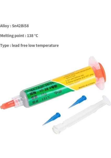 SN62.8PB36.8AG0.4 Smd Ic Pcb Ekstruder Akı Lehim Pastası Tutkal Ekstruder Lehim Pastası Güçlendirici Tamir Kaynak Pastası Yüksek Kalite 138°C -227°C (Yurt Dışından)
