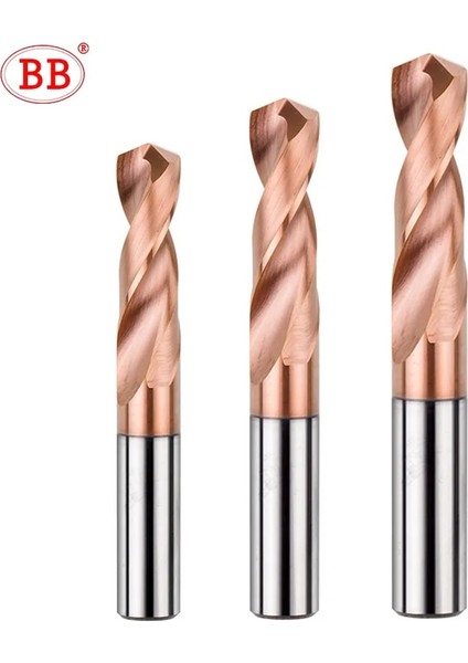 BB2055-TISIN 6.25MM, Yuvarlak Bb Katı Karbür Büküm Matkap 5MM~11.95MM Paralel Şaft Genel Saplama Cnc Delme Metal Çelik Demir Delik Iki Ondalık Basamak (Yurt Dışından) fiyatları