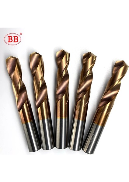 BB2055-TISIN 6.25MM, Yuvarlak Bb Katı Karbür Büküm Matkap 5MM~11.95MM Paralel Şaft Genel Saplama Cnc Delme Metal Çelik Demir Delik Iki Ondalık Basamak (Yurt Dışından) indirimleri