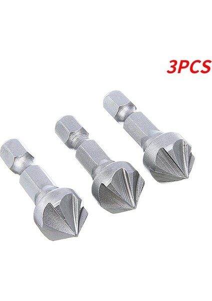 3 Adet 1/3 Adet 90 Derece Havşa Matkap Pah Ucu 1/4 "hex Shank Marangozluk Ağaç Işleme Açı Noktası Konik Kesme Kesici Bur Kaldırmak (Yurt Dışından)