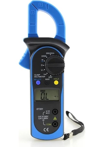 ST201 Mavi ST201 Dijital Pens Metre Multimetre Ac/dc Gerilim Test Cihazı Akım Direnci Transistör Testi Çoklu Güç Ölçer (Yurt Dışından)