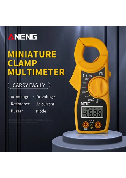 Mavi Aneng MT87 Dijital Kelepçe Multimetre 1999 Sayımlar Ac Amp Ampermetre Voltmetre Ncv Ohm Yüksek Hassasiyetli Test Cihazı Profesyonel Metre Testi (Yurt Dışından) fiyatları
