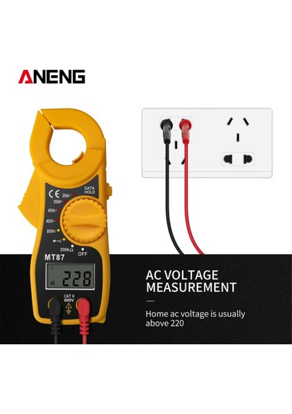 Mavi Aneng MT87 Dijital Kelepçe Multimetre 1999 Sayımlar Ac Amp Ampermetre Voltmetre Ncv Ohm Yüksek Hassasiyetli Test Cihazı Profesyonel Metre Testi (Yurt Dışından) indirimleri