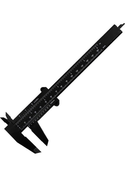 Siyah 0-150MM Sürmeli Kaliperler Çift Kurallı Ölçekli Plastik Derinlik Yükseklik Ölçü Aracı Derinlik, Yükseklik ve Çap Ölçmek Için (Yurt Dışından)