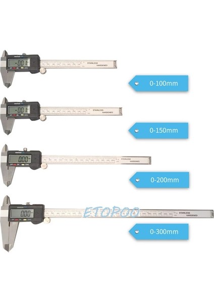 0-100MM Paslanmaz Endüstriyel Seviye Paslanmaz Çelik Dijital Kumpas 0-100MM 0-150MM 200MM 300MM Elektronik Karbon Fiber Kumpas Mikrometre Ölçer (Yurt Dışından) modelleri