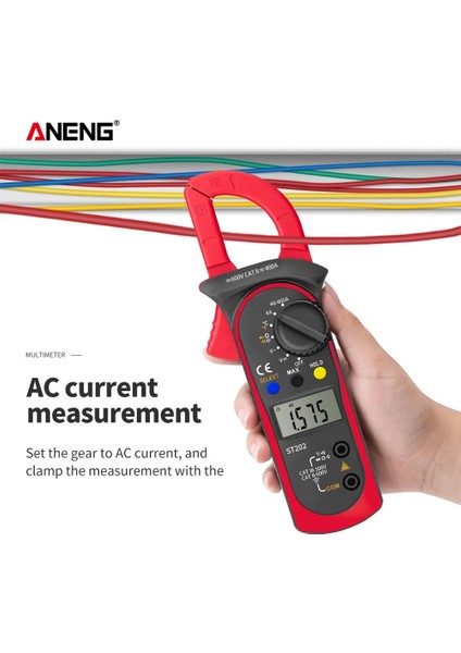 Kırmızı ST202 Dijital Kelepçe Multimetre Direnç Ohm Transistör Test Cihazları Ac/dc Akım Voltmetre Lcr Pens Metre Sıcaklık ile (Yurt Dışından) fırsatları