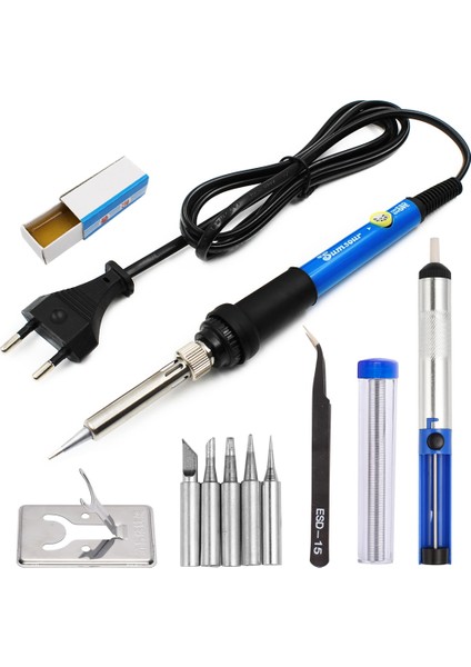 Mavi Set-1 110V Us Plug Versiyonu Elektrikli Havya 110V / 220V 60W Sıcaklık Ayarlanabilir Mini Saplı Isı Kalemi Lehim Istasyonu Ipuçları Standı Tel Aletleri (Yurt Dışından) fiyatları