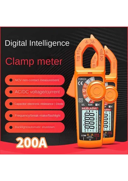 Temel Pens Ampermetre Huajıayı Dijital Pens Metre Mini Multimetre Dijital Tonometre Pense Ampermetre Araçları Akım Temperaturetest Ncv Otomatik Aralığı (Yurt Dışından)