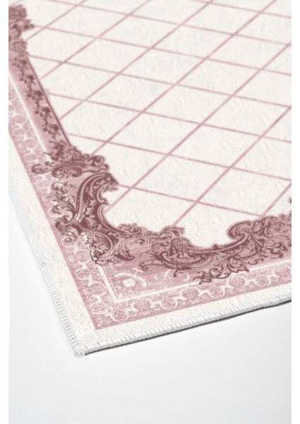 Dijital Mutfak Halısı Trend Keçe Kaymaz Taban Modern Laoise Pudra fırsatları