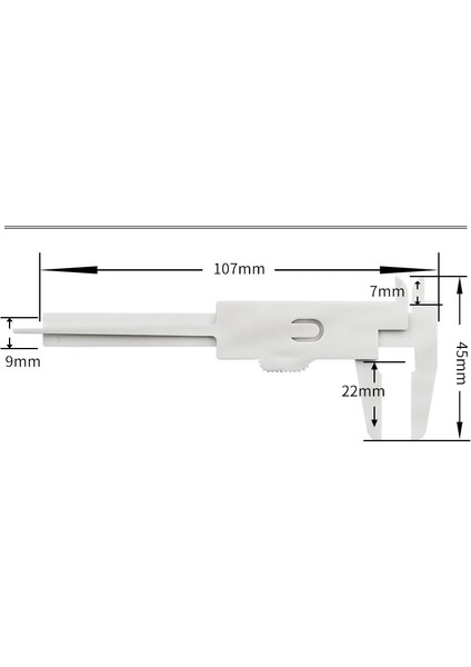 0-150MM Mavi 80MM Mini Plastik Sürgülü Sürmeli Kaliper Ölçer Ölçü Aracı Cetvel Mikrometre (Yurt Dışından)