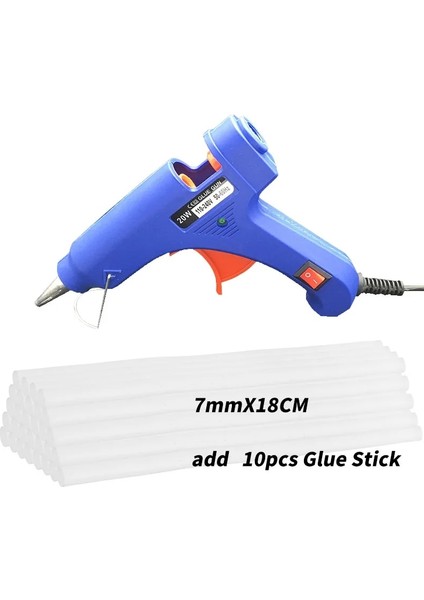 Beyaz Tabanca Çubuk 20W Ekleyin, Abd Yüksek Sıcaklık Mini 20W Mini Sıcak Tutkal Tabancası ile 10 Adet 7mm 180MM Tutkal Sopa Elektrikli Isı Sıcaklığı Aracı (Yurt Dışından) modelleri