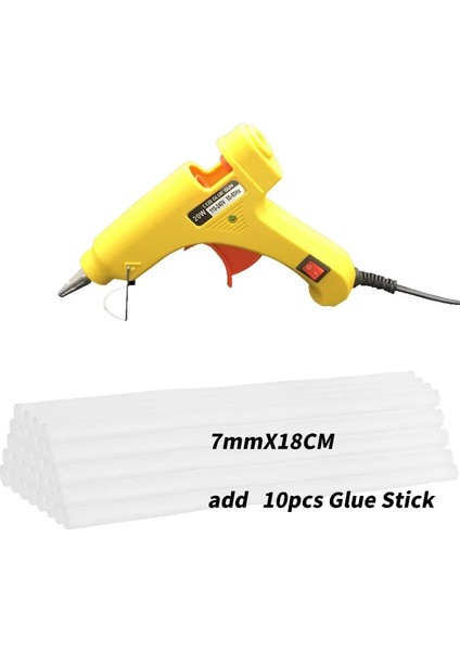 Beyaz Tabanca Çubuk 20W Ekleyin, Abd Yüksek Sıcaklık Mini 20W Mini Sıcak Tutkal Tabancası ile 10 Adet 7mm 180MM Tutkal Sopa Elektrikli Isı Sıcaklığı Aracı (Yurt Dışından) fırsatları