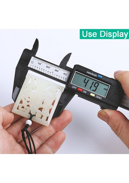 150MM-BLACK Ingbonel Aletleri Plastik Tdigital Sürmeli Kaliper 0-150MM 6 Inç LCD Elektronik Karbon Fiber Altimetre Mikrometre Ölçme Aracı (Yurt Dışından) indirimleri