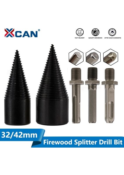32MM Kare Şaft Xcan Yakacak Odun Doğrayın 32MM/42MM Hss Yakacak Odun Ayırıcı Matkap Ucu Ahşap Bölünmüş Koni Matkap Ucu Ağaç Işleme Araçları Ahşap Kıyıcı (Yurt Dışından)