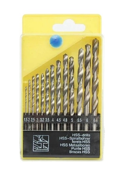 Beyaz Çelik 13 Adet 1.5-6.5mm Yuvarlak Büküm Matkap Ucu Seti Hss Titanyum Kaplamalı Düz Şaft Yumruk Delik Kesici Ağaç Işleme Araçları Ahşap Matkap Uçları (Yurt Dışından)