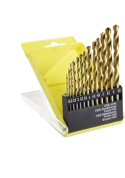 Beyaz Çelik 13 Adet 1.5-6.5mm Yuvarlak Büküm Matkap Ucu Seti Hss Titanyum Kaplamalı Düz Şaft Yumruk Delik Kesici Ağaç Işleme Araçları Ahşap Matkap Uçları (Yurt Dışından) fiyatları