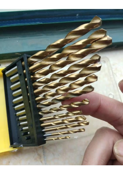 Beyaz Çelik 13 Adet 1.5-6.5mm Yuvarlak Büküm Matkap Ucu Seti Hss Titanyum Kaplamalı Düz Şaft Yumruk Delik Kesici Ağaç Işleme Araçları Ahşap Matkap Uçları (Yurt Dışından) indirimleri