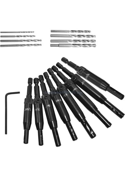 16 Parçalı Set Kendinden Merkezleme Matkap Uçları Kapı Pencere Dolabı Ağaç Işleme Menteşe Donanımı (Yurt Dışından)